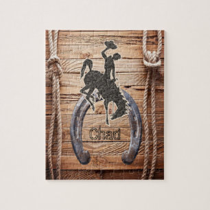 Puzzles Wood Rope Cowboy Horse Saddle Legpuzzel