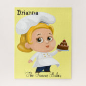 Puzzles Yellow Baker Bakery Cupcake Legpuzzel (Verticaal)