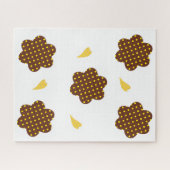 Puzzles Yellow & Brown Flowers Heart Legpuzzel (Horizontaal)