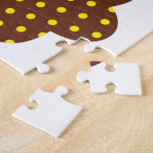 Puzzles Yellow & Brown Flowers Heart Legpuzzel (Zijkant)