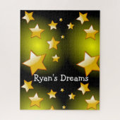 Puzzles Yellow Stars Black (Vertical)