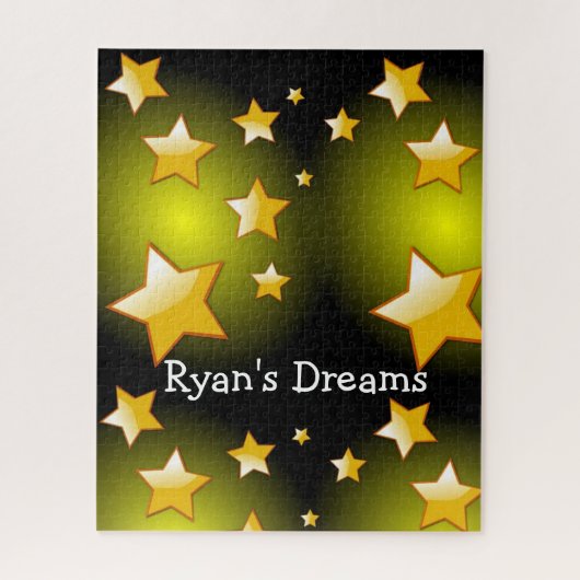 Puzzles Yellow Stars Black (Vertical)