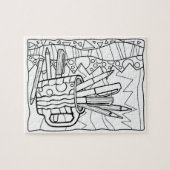 PUZZZELS U KLEUR - EEN KUSTVOLLEDIGE VAN HET KLEUR LEGPUZZEL (Horizontaal)