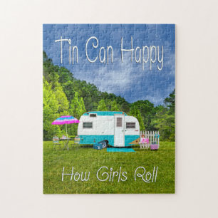 PUZZZLE Tin kan de Camper gelukkig maken Legpuzzel