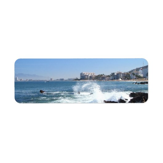PV Uitzicht met Crashing Wave Etiket (Voorkant)