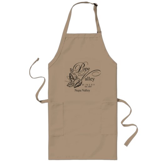 PV Winery Apron-khaki Lang Schort (Voorkant)