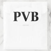 "PVB" Ponte Vedra plage FL Oval Bumper Sticker (Sac)