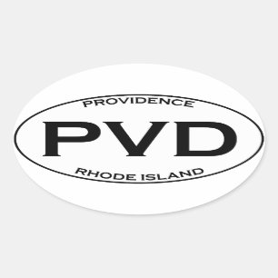 PVD - Providence Rhode Island Ovale Sticker