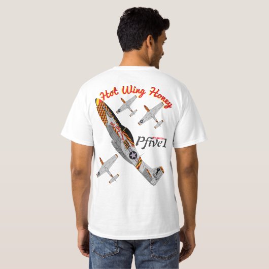 PVijf1 P-51 "Heet Wing Honey" T-shirt (Achterkant volledig)
