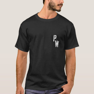 PW op voorzijde en LOGO op achterzijde T-shirt