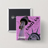 PWDP liberty pin Vierkante Button 5,1 Cm (Voorkant /achterkant)