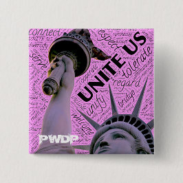 PWDP liberty pin Vierkante Button 5,1 Cm