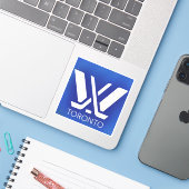 PWHL Toronto Logo Sticker (Laptop met iPhone)