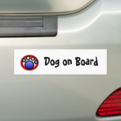 Pwprintlogo, Dog on Board Bumpersticker (Op auto)