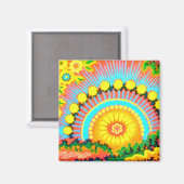 Pychedelic Sunset Vintage 60's Magnet (Recto/Verso)