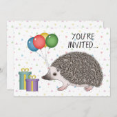 Pygmée africaine Hérisson animal Invitation d'anni (Devant / Derrière)