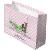 Pygmy Goat Eet de bruine kwal niet Large Cadeautasje (Voorkant Gekanteld)