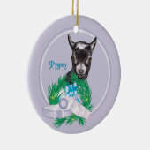 Pygmy Goat Wreath Holiday Ornament (Rechts)