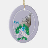 Pygmy Goat Wreath Holiday Ornament (Rechts)