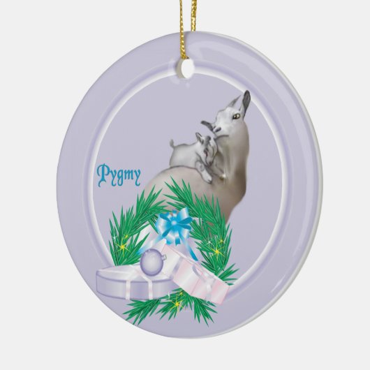 Pygmy Goat Wreath Holiday Ornament (Links)