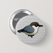 Pygmy Nuthatch Ronde Button 5,7 Cm (Voorkant /achterkant)