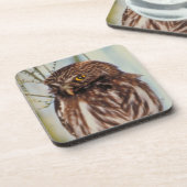 Pygmy Owl Drankjes Onderzetter (Linkerzijde)