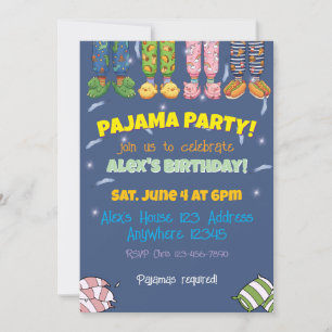 Pyjama Feestje Grappige Pyjama's en Pantoffels Ver Kaart
