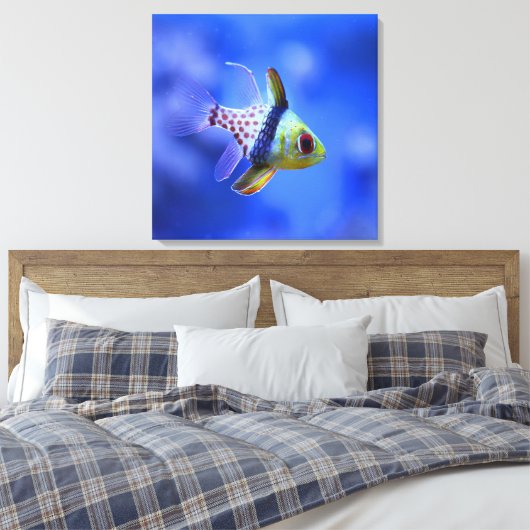 Pyjama Kardinaalvis - Het Rif Collectie Canvas Afdruk (Insitu (Slaapkamer))