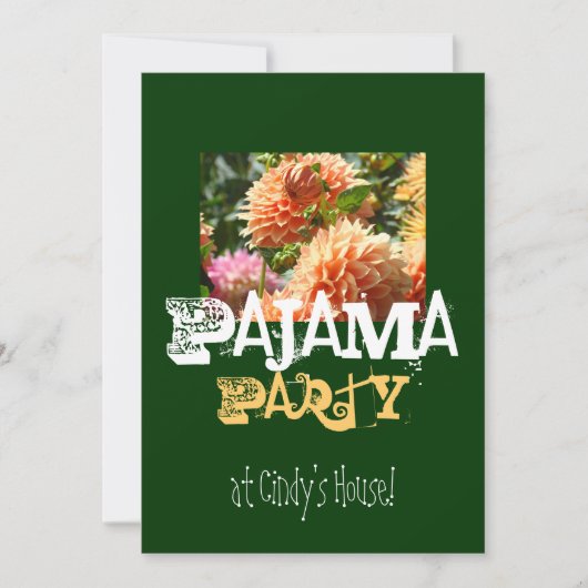 Pyjama Party chez Votre Nom Maison ! Invitations (Devant)