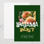 Pyjama Party chez Votre Nom Maison ! Invitations (Devant / Derrière)