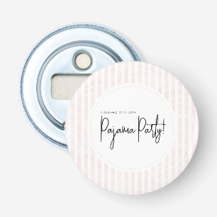 Pyjama Party Chique roze strepen Button Flesopener