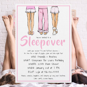 Pyjama Party de Rêve / Invitation pour les Copines