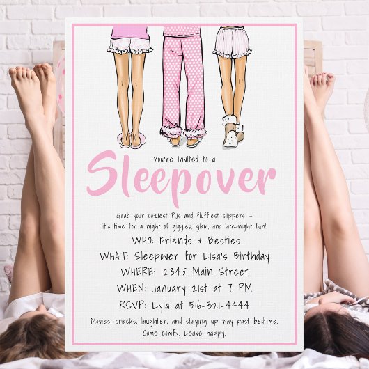 Pyjama Party de Rêve / Invitation pour les Copines
