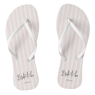 Pyjama Party Strepen Chique Bruid om Roze te zijn Teenslippers