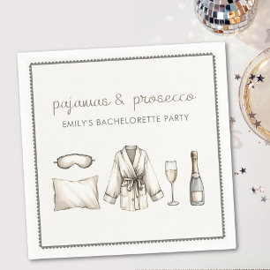 Pyjama & Prosecco gepersonaliseerd vrijgezellenfee Servet
