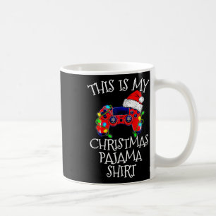 Pyjama Shirt Videogame Controller Kerstman Hoed Ga Koffiemok