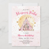 Pyjamaparty verjaardagsfeestje voor kinderen kaart (Voorkant)