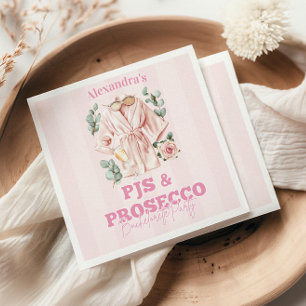 Pyjama's en Prosecco Bachelorette-feestje Servet