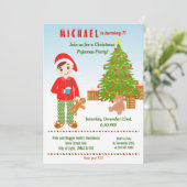 Pyjamas et cookies Invitation de fête d'anniversai (Debout devant)