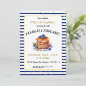 Pyjamas et crêpes Invitation d'anniversaire (Debout devant)