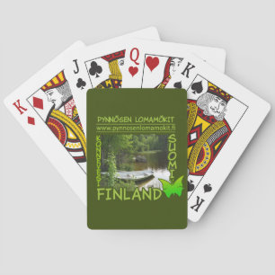 Pynnösen Lomamökit cartes à jouer personnalisées