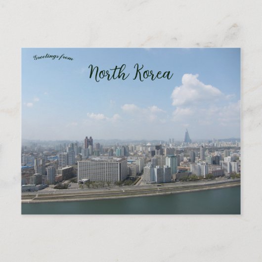 Pyongyang Western Uitzicht Noord-Korea Briefkaart (Voorkant)