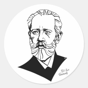 Pyotr Tchaikovski Ronde Sticker