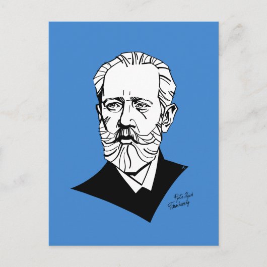 Pyotr Tchaikovsky Briefkaart (Voorkant)