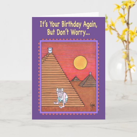 PYRAMID CLIMBER Carte d'anniversaire (Fleur jaune)