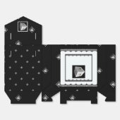 Pyramid Cube Zwart Wit Bedankdoosjes (Ongevouwen)