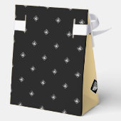 Pyramid Cube Zwart Wit Crème Bedankdoosjes (Achterkant)