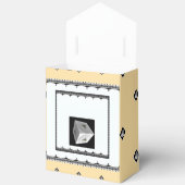 Pyramid Cube Zwart Wit Crème Bedankdoosjes (Open)