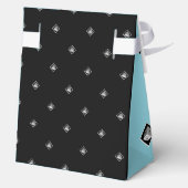 Pyramid Cube Zwart Wit Pastel Blauw Bedankdoosjes (Achterkant)