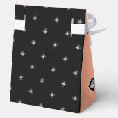 Pyramid Cube Zwart Wit Perzik Bedankdoosjes (Achterkant)